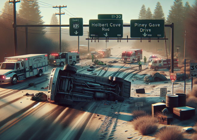 Local news: Truck Overturns on Quiet Saluda Road