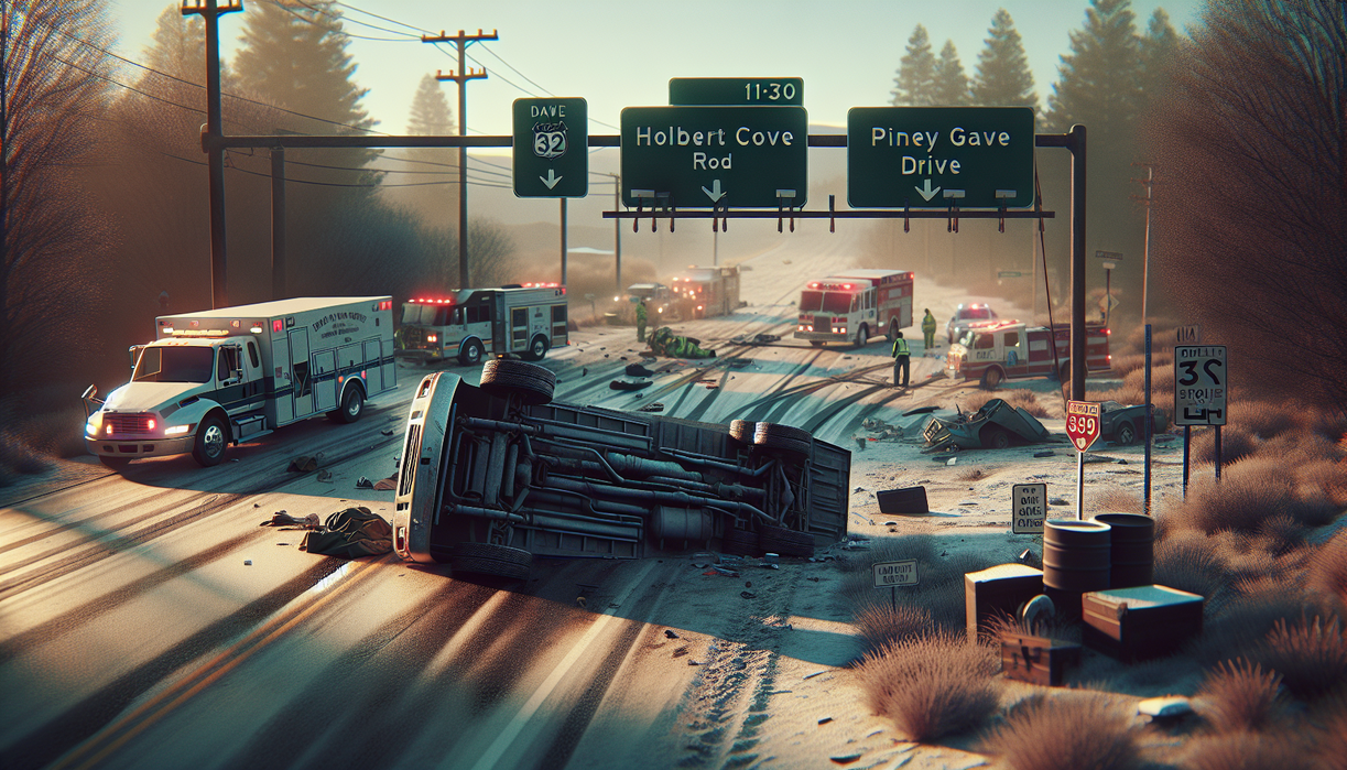 Local news: Truck Overturns on Quiet Saluda Road