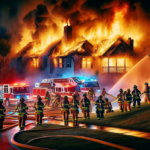 alt_text: Night blaze illuminates Blue Valley, testing community resilience with fiery glow.