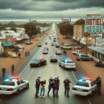 alt_text: Highway 157 news headline: Break-ins disrupt local shops.
